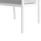 Armen Living Royal White Aluminum and Teak Outdoor Dining Chair with Light Gray Fabric, PK2 840254332799 - alternate 3